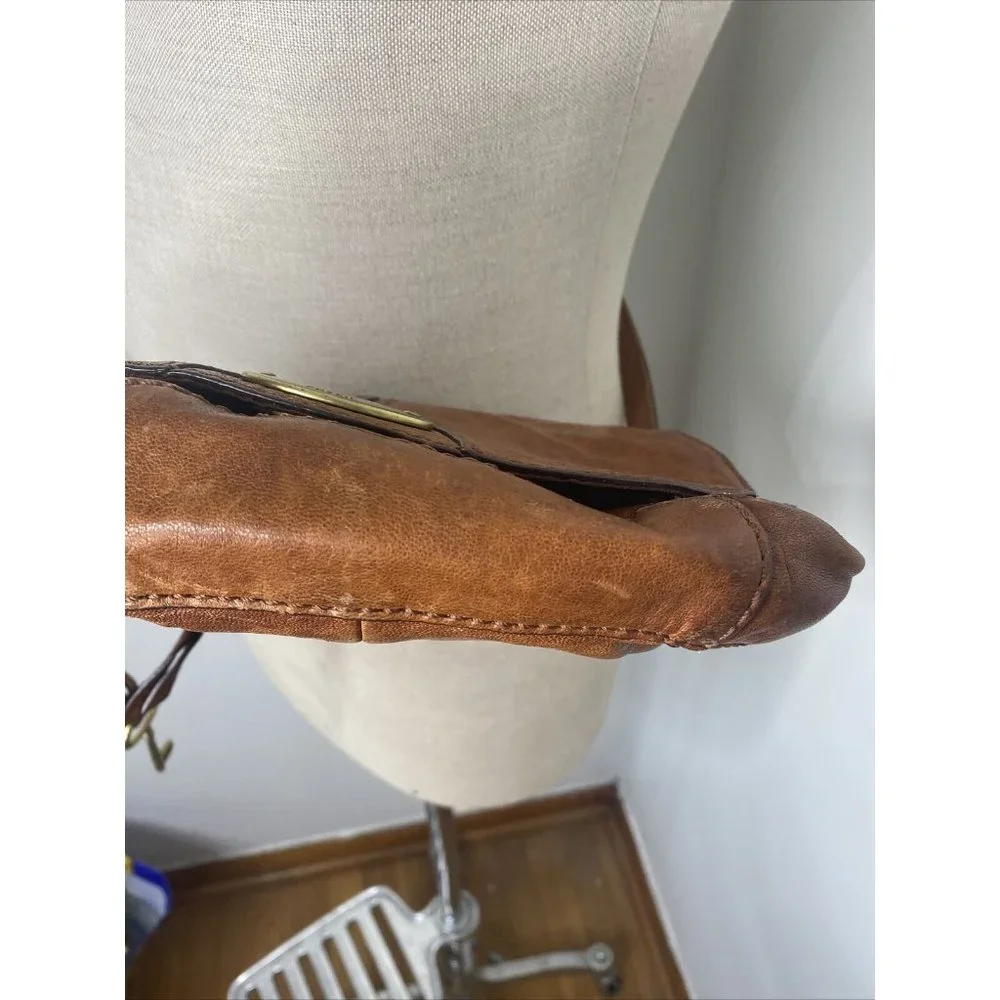 FOSSIL Brown Leather Crossbody Shoulder Bag Purse Handbag - Picture 9 of 9